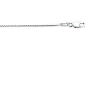 Zilver Gerhodineerde Collier slang rond 0 1314754 42 cm