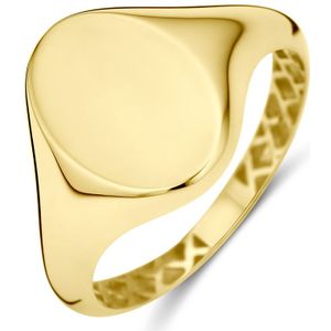 Gouden Zegelring - Ovaal - Vingerafdrukring