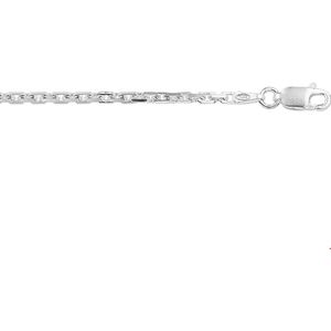 Zilveren Collier anker gediamanteerd 2 1015539 60 cm