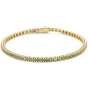goud (geelgoud) tennisarmband smaragd 1.674ct 18cm 4025735