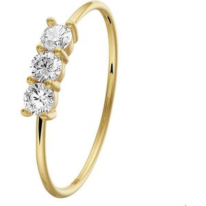 ring zirkonia 14K geelgoud 4021469