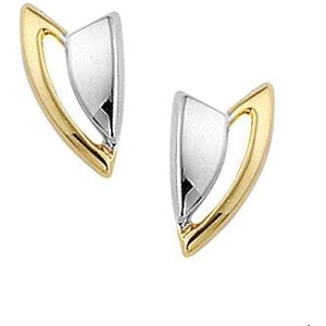 oorknoppen bicolor gestift 14K geelgoud 4012583