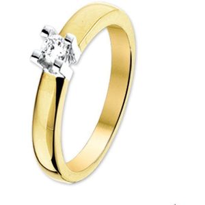 Bicolor Gouden Ring diamant 0.15ct H SI 4204979 16.00 mm (50)