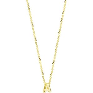 zilver verguld (geel) collier letter 41 + 4 cm 2102357