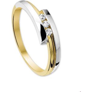 Bicolor Gouden Ring zirkonia 4206295 20.00 mm (63)