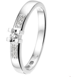 Witgoud Palladium Ring diamant 0.08ct H SI 4600031 16.50 mm (52)