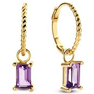 Jackie Gold - Medina Amethyst JKE22.156 - Oorbellen