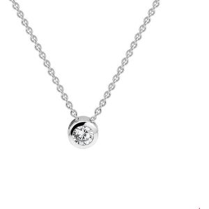 collier zirkonia 41 + 4 cm zilver gerhodineerd 1321248