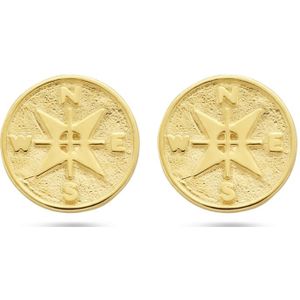 goud (geelgoud) oorknoppen kompas 4026058