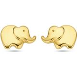 14K geelgoud oorknoppen olifant 5 mm 4031844