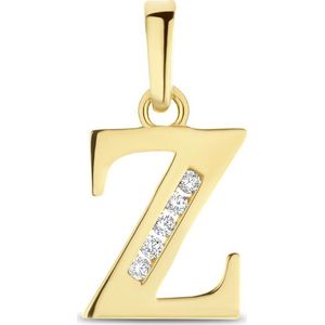 goud (geelgoud) hanger letter zirkonia 4025416
