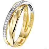 Bicolor Gouden Ring diamant 0.16ct H SI 4207538 17.00 mm (53)