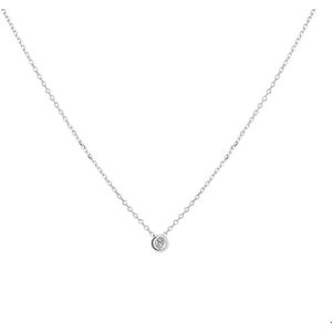 Witgouden Collier diamant 0.02ct H SI 1 4104356