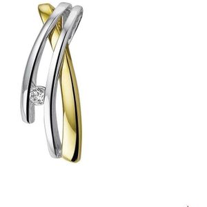 hanger zirkonia 14K bicolor goud geel/wit 4203941