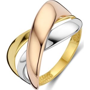 14K tricolor goud ring tricolor 4300602 17.25