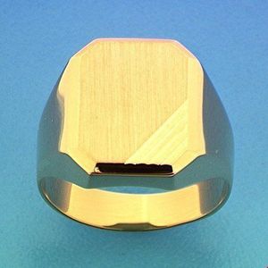 graveerring mat gediamanteerd 14K geelgoud 4015659