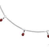 Zilveren Collier lieveheersbeestje 36 + 2 cm 1011570