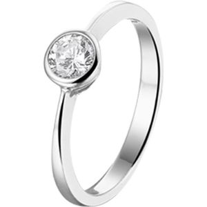 ring zirkonia zilver gerhodineerd 1323781