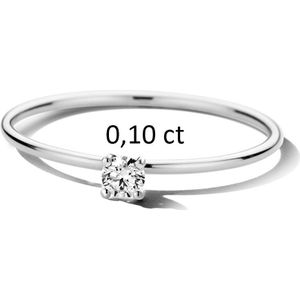 Witgoud Palladium Ring diamant 0.10ct H SI 4600068 16.00 mm (50)