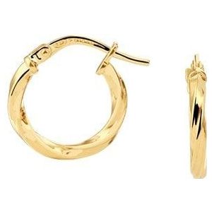 oorringen gedraaide buis 2,0 mm Zilgold (geel met zilverkern) 5000254