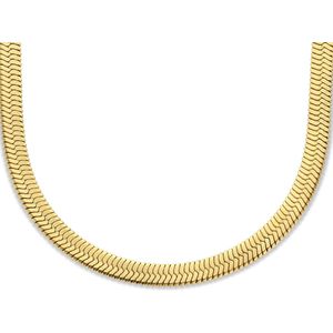 edelstaal collier plat gourmette 6,3 mm 42 cm ion plating 6506058