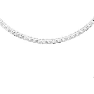 collier gourmette 5,3 mm zilver wit 1020490