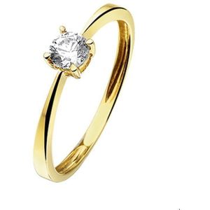 Ring - Zirkonia - 14K Geelgoud