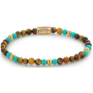 Rebel and Rose - RR-40063-G-XS - Mix Tiger Turquoise Armband