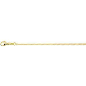 zilver verguld (geel) collier gourmette 4-zijdes geslepen 1,4 mm 3 micron 2103372 60 cm