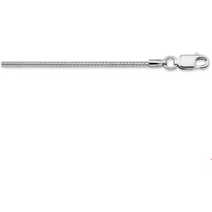 Zilver Gerhodineerde Collier slang rond 1 1316036 60 cm