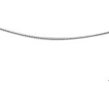 Zilver Gerhodineerde Collier omega rond 42 + 3 cm 1 1329068