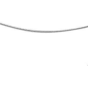 Zilver Gerhodineerde Collier omega rond 42 + 3 cm 1 1329068