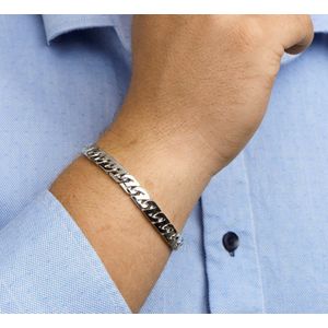 Zilver Gerhodineerde Armband gourmet 8 1330181 21 cm