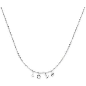 zilver gerhodineerd collier love 41 + 4 cm 1336784