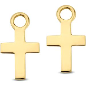 goud (geelgoud) oorringhangers kruis 4024425
