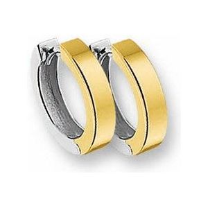 klapoorringen vlak 14K bicolor goud geel/wit 4200196