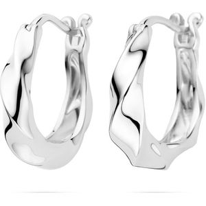 Zilver Gerhodineerde oorringen 19 mm 1339673