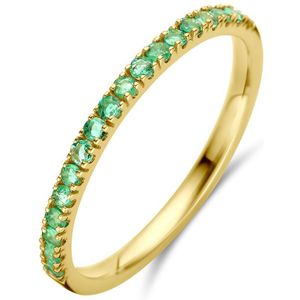 14K geelgoud ring met geboortesteen smaragd mei 4028573 18.50