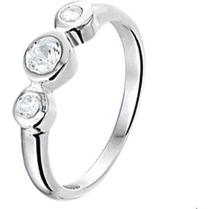 Zilver Gerhodineerde Ring zirkonia 1325486 15.50 mm (49)
