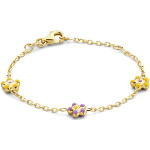 goud (geelgoud) armband bloemen 11 - 13 cm 4026664