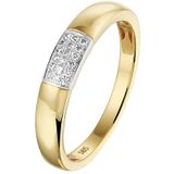 Bicolor Gouden Ring diamant 0.08ct H SI 4208474 18.50 mm (58)