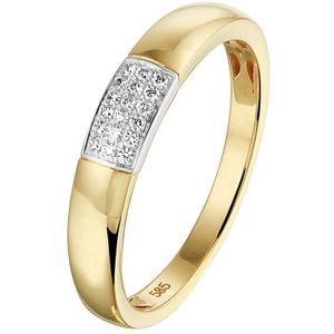 Bicolor Gouden Ring diamant 0.08ct H SI 4208474 18.50 mm (58)