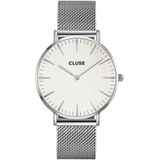 CLUSE CW0101201002 La Boheme Mesh - Silver/White horloge