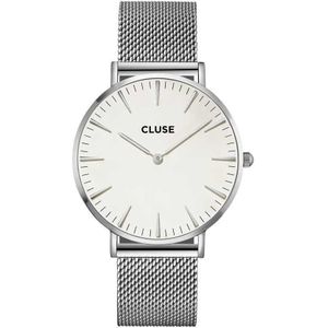 CLUSE CW0101201002 La Boheme Mesh - Silver/White horloge