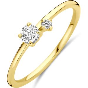 14K geelgoud ring lab grown diamant 0.20ct h si 4033561 17.75