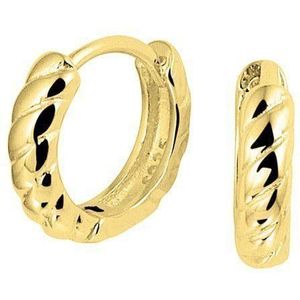 klapoorringen zilver verguld (geel) 2100807
