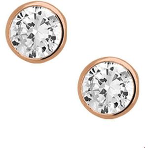 Zilver Rosé Verguld Oorknoppen zirkonia 2400101
