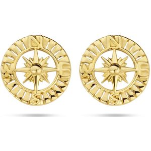 goud (geelgoud) oorknoppen kompas 4025353