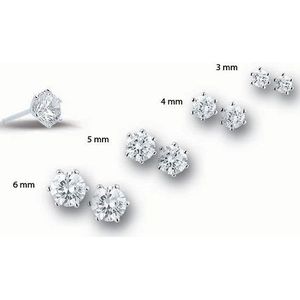 oorknoppen zirkonia zilver gerhodineerd 1301015