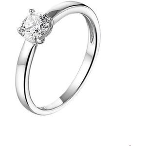 Zilver Gerhodineerde Ring zirkonia 1325154 15.25 mm (48)